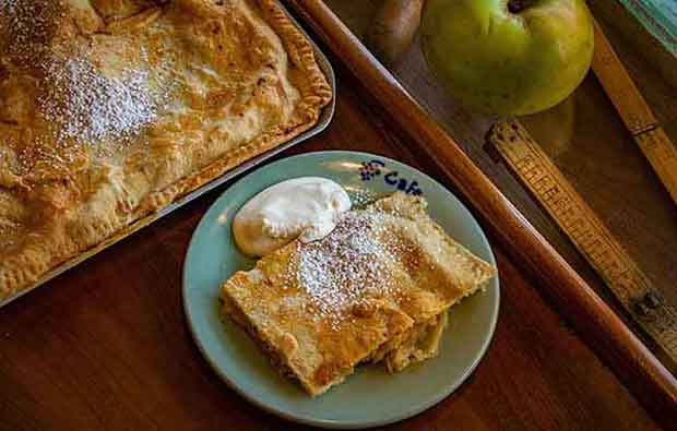Apple tart at The Blackberry Café